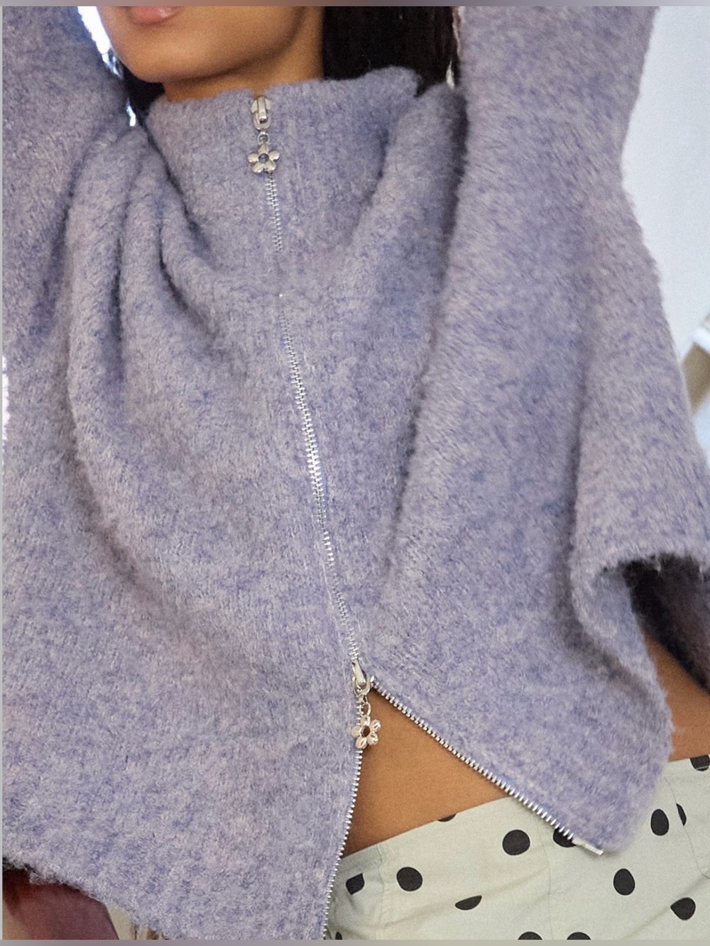 Lisa Says Gah Gemma Zip Up Sweater M/L